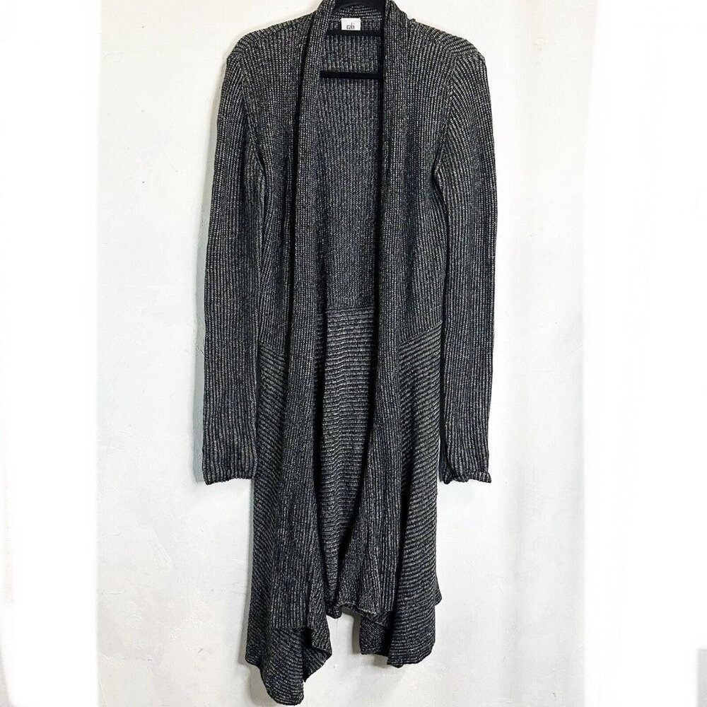 Cabi Knit Long Duster Cardigan Open Front Sweater Medium Flowy Boho